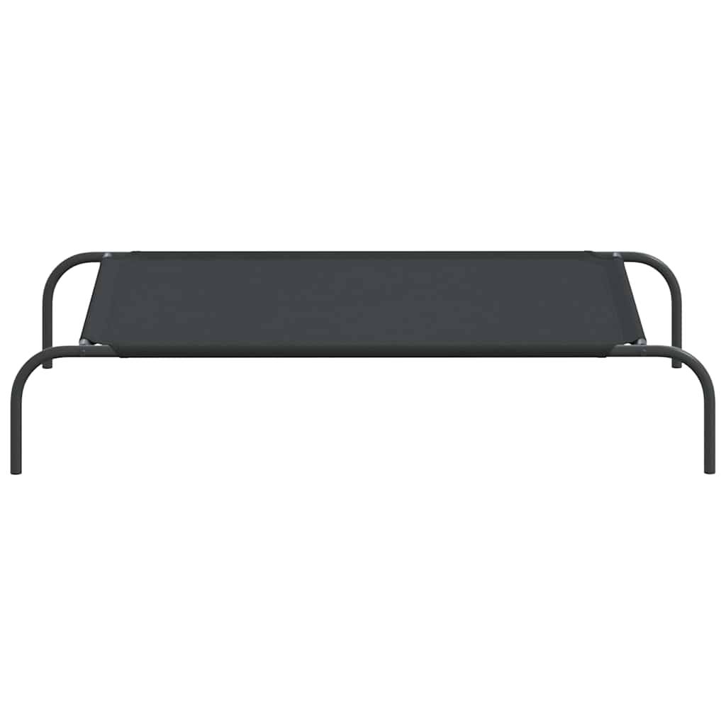 Couchage surélevé pour chien en tissu oxford résistant pour maison jardin Noir 110x65cm – ComfortXL Pet Living - Image 4