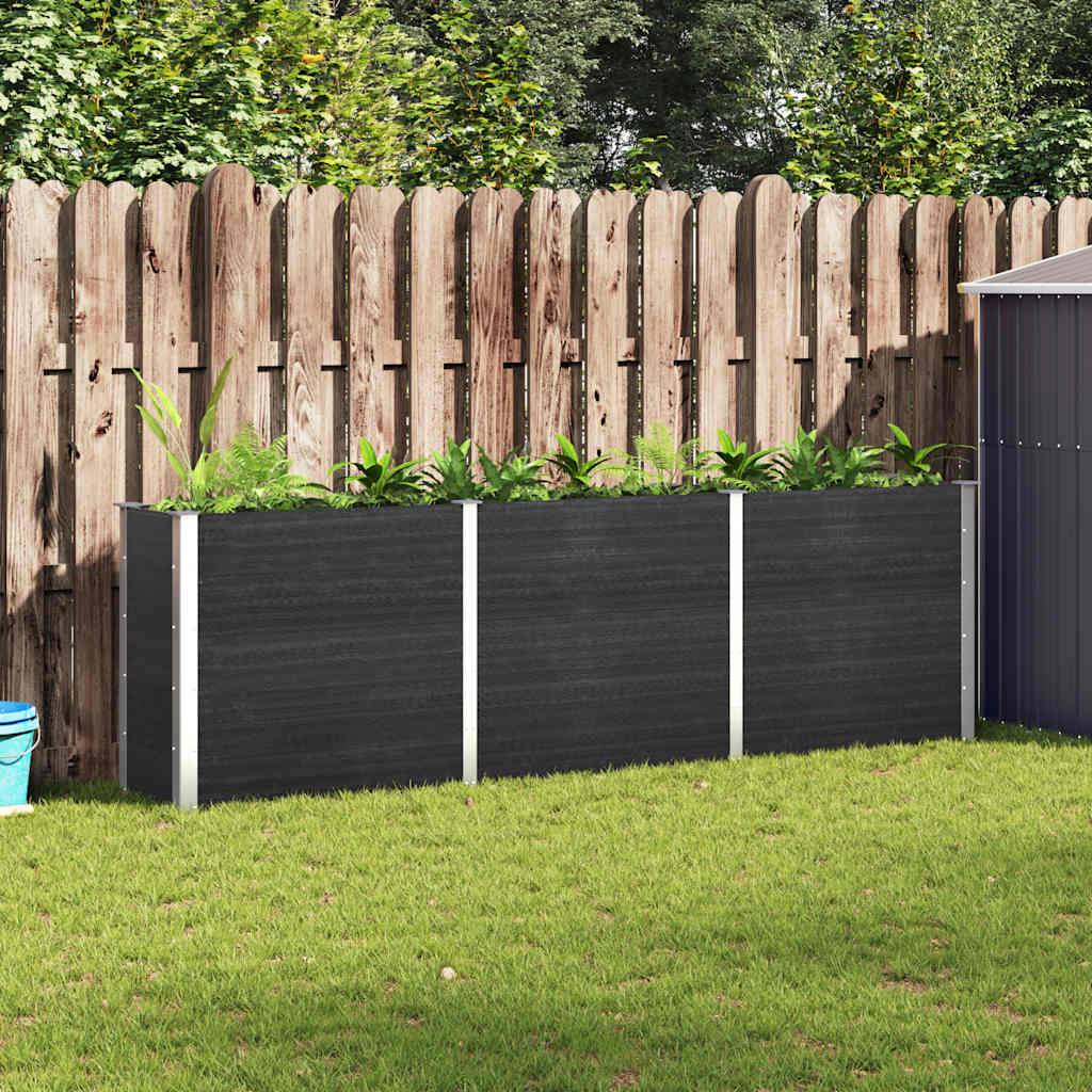 ComfortXL - Jardinière haute et longue en composite WPC pour terrasse et jardin Gris 300x50x91cm – ComfortXL Outdoor Living - Image 1