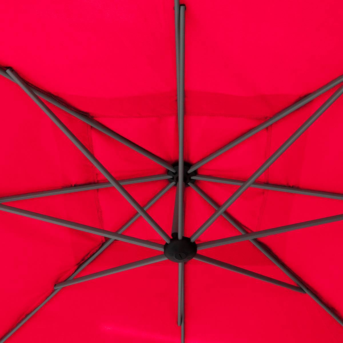 Hesperide - Parasol déporté carré "Manoa" grenade D2,5x2,5m en acier Hespéride - Image 3