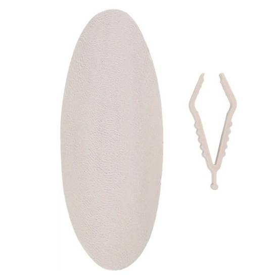 Un Os de seiche blanc 15 cm avec support pour oiseaux - Image 1