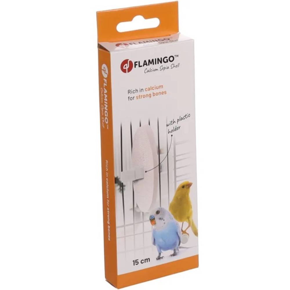Un Os de seiche blanc  15 cm avec support pour oiseaux - Image 2