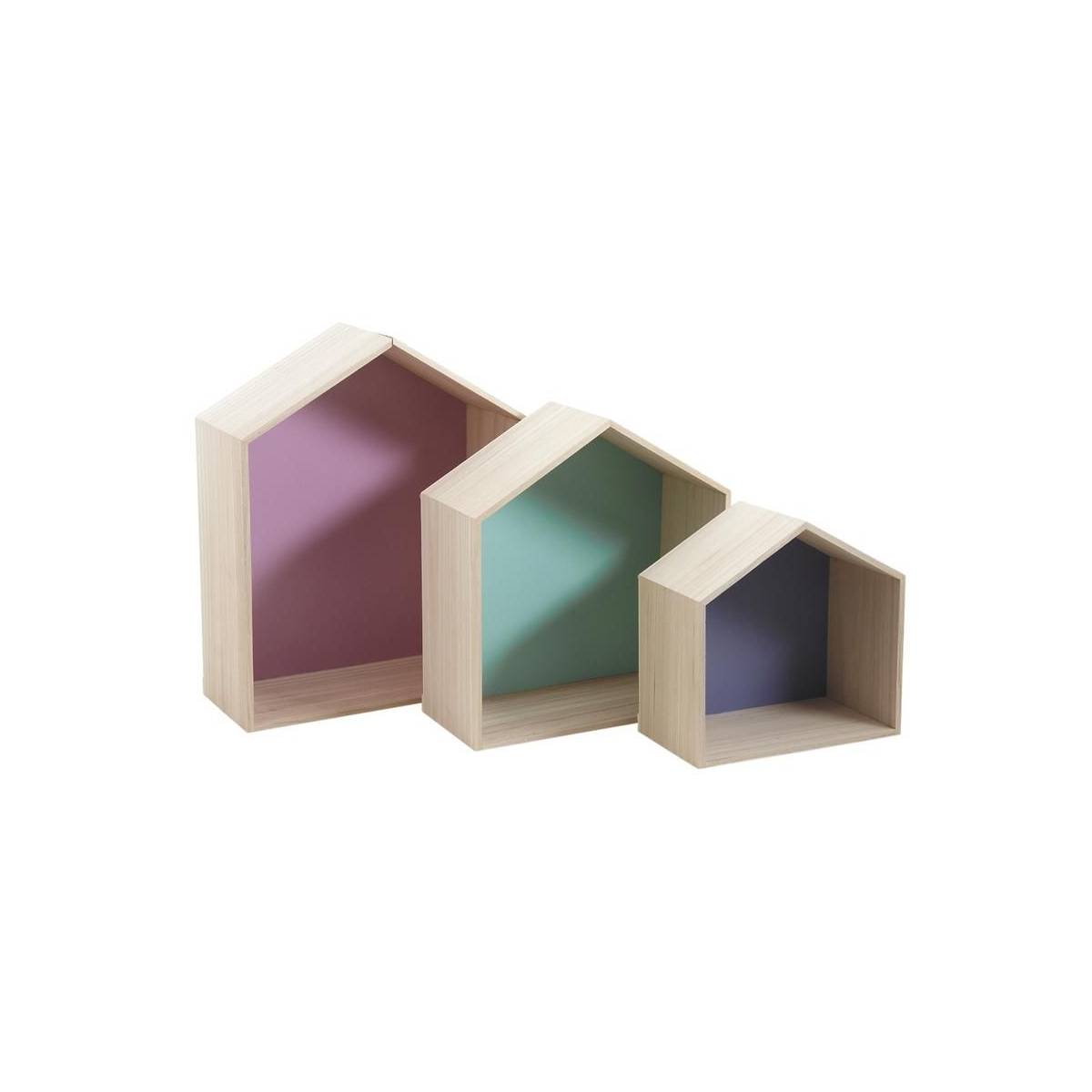 Aubry Gaspard - Etagère Niche Maison (Lot de 3)
