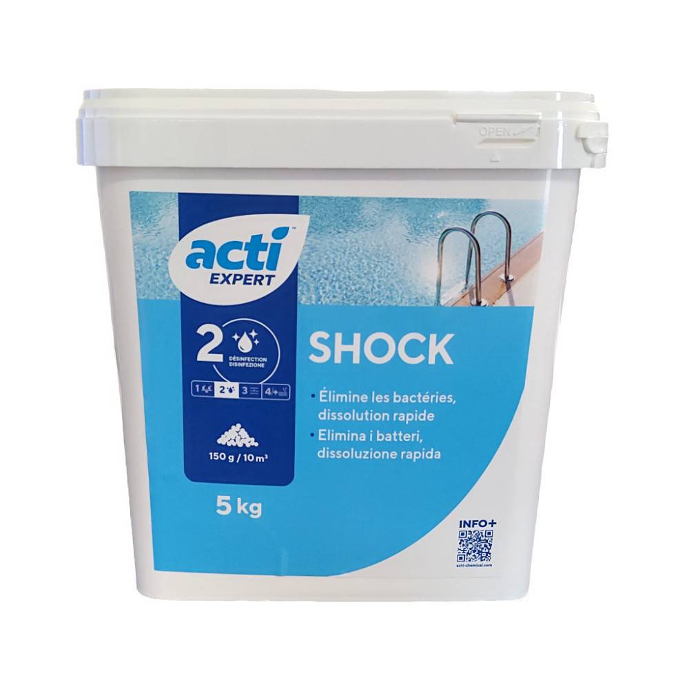 SCP EUROPE - ACTI SHOCK ( chlore choc ) en granule 5kg - Imagen 1