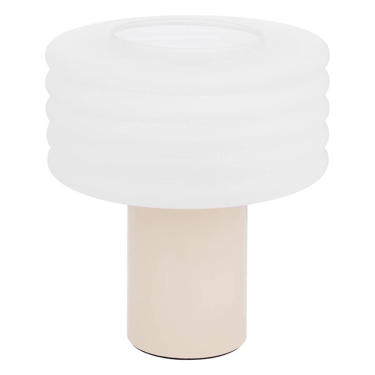 Lampe à Poser en Verre "Asti" 36cm Beige - Image 1