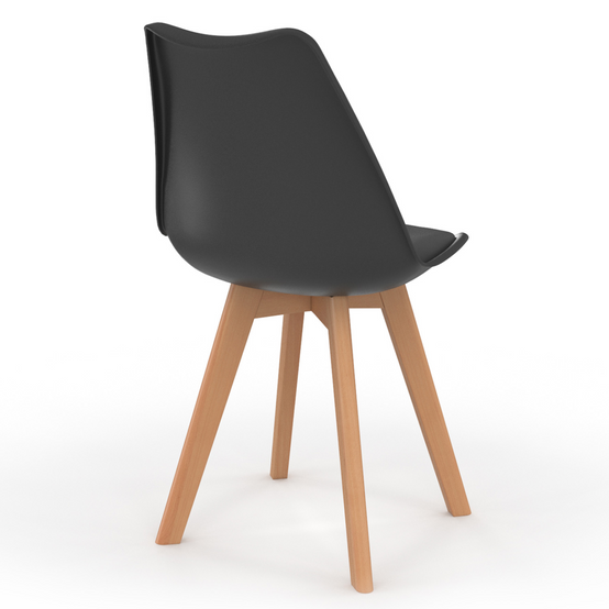 Lot de 4 chaises scandinaves SARA noires pour salle à manger - Image 4