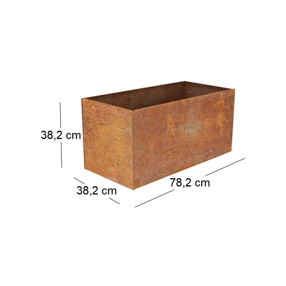 Esschert Design - Jardinière en acier corten rouille 78 x 38 x 38 cm - Image 3