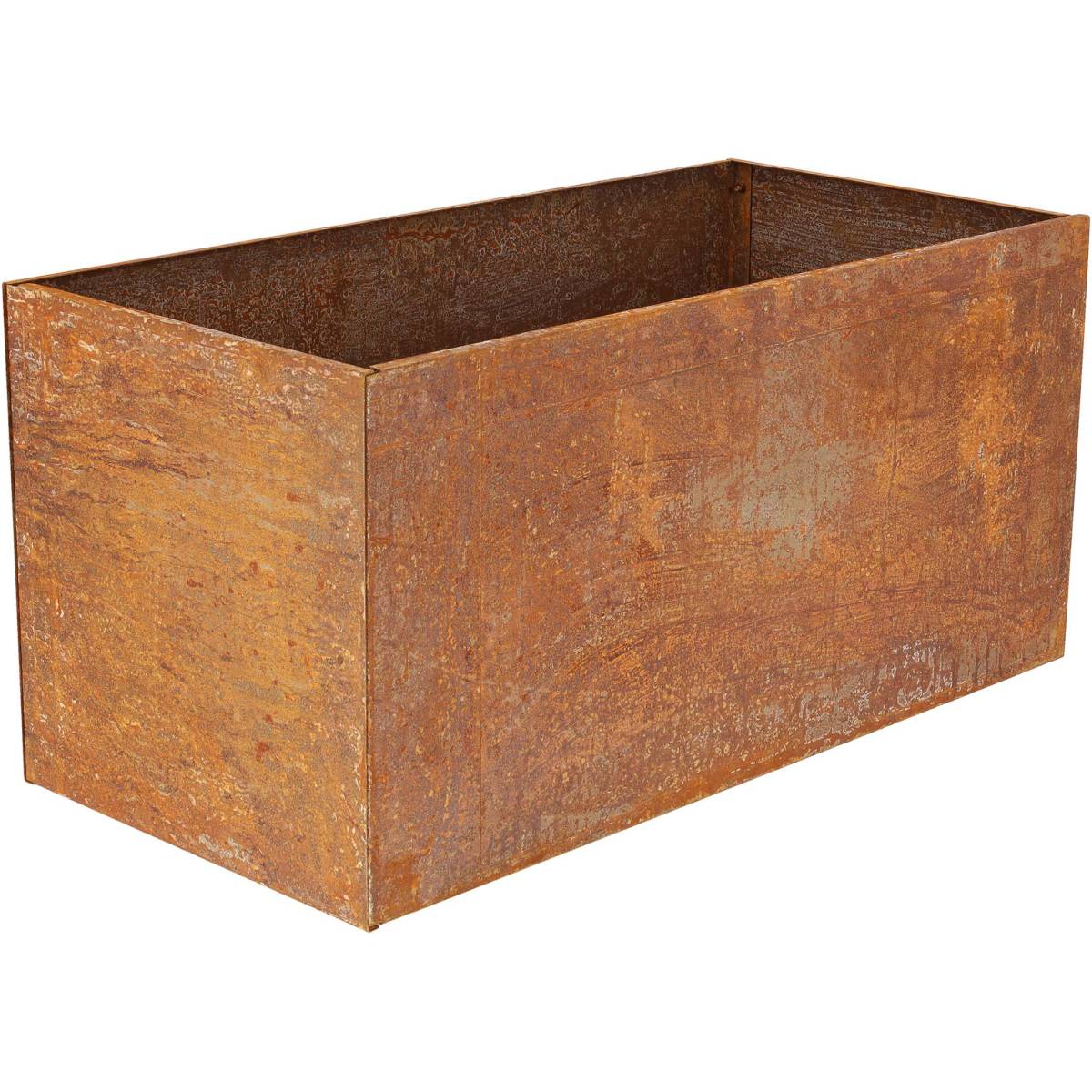 Esschert Design - Jardinière en acier corten rouille 78 x 38 x 38 cm - Image 1