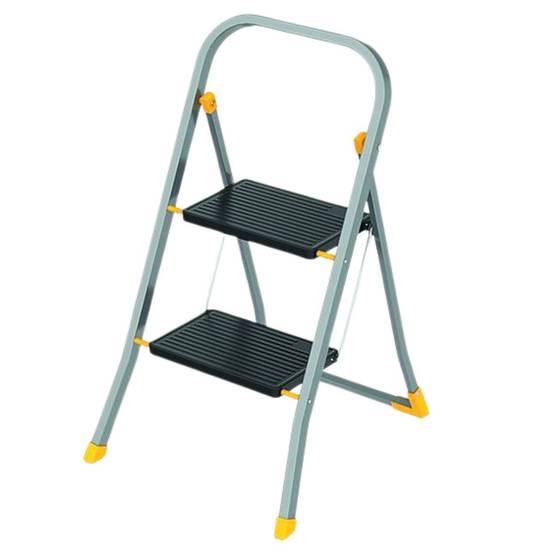 Escabeau 2 marches pliable Charge 150kg Marche-pied Pliable Pieds anti-dérapants Bricolage Maison Chantier INTEC - Image 6