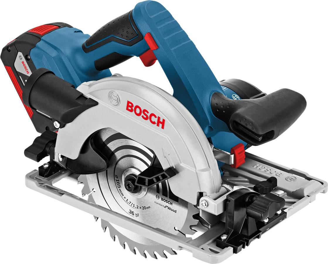 Bosch Professional - Scie circulaire 18V GKS 18V-57 G Professional + 2 batteries 4Ah + chargeur rapide + coffret L-BOXX - BOSCH - 06016A2106 - Imagen 2