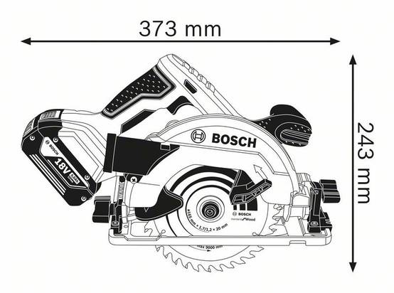 Bosch - Scie circulaire GKS 18V-57 G pour bois BOSCH - 2 batteries + chargeur - en L-Boxx - accessoires - 06016A2106 - Image 3