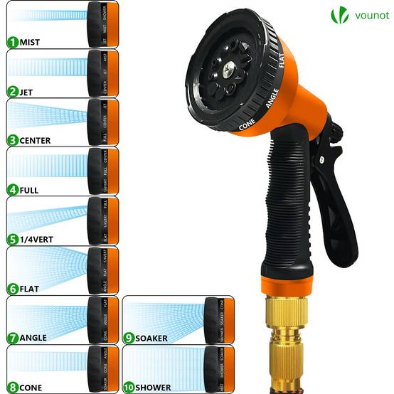 Tuyau d’Arrosage Extensible 45m Renforce avec Accessoires orange - Image 3