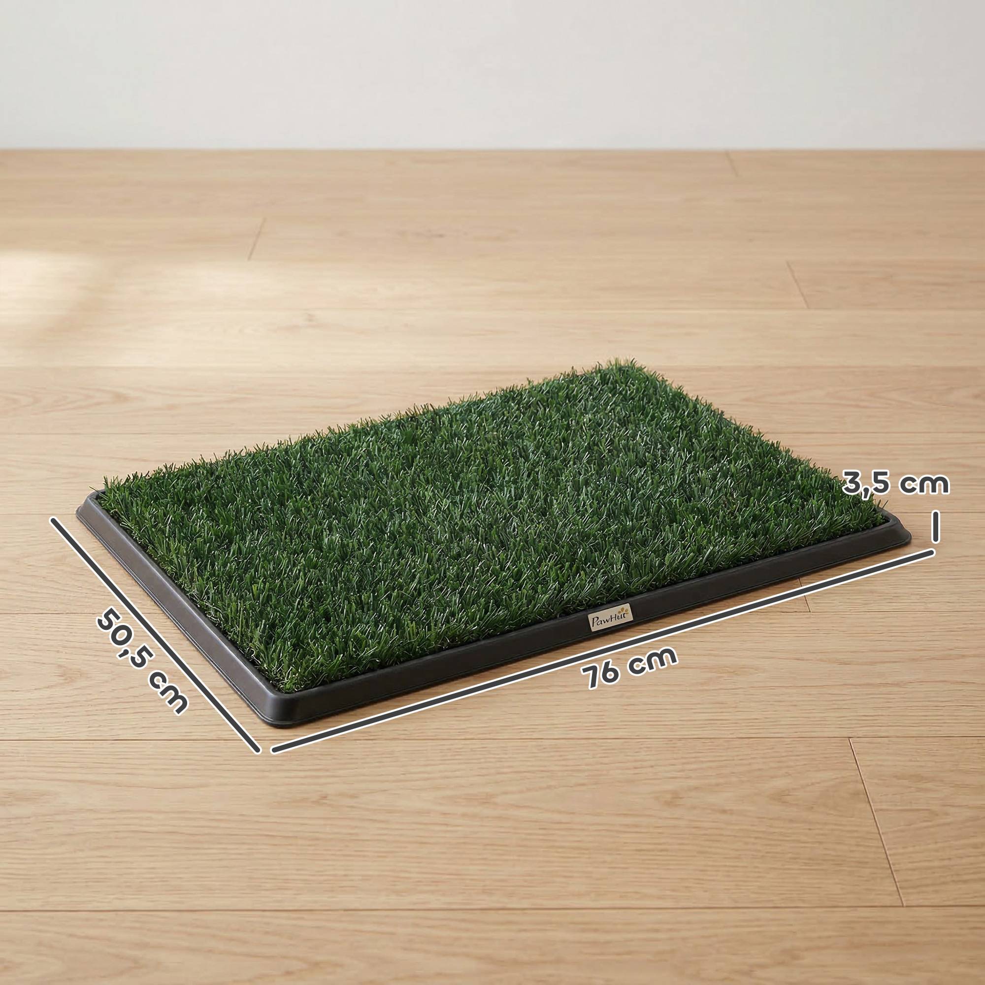 ComfortXL - Toilette pour chien plastique 76 x 50,5 cm noir vert balcon intérieur apprentissage propreté avec gazon - Image 3