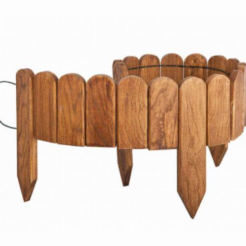 Jardipolys - Bordurette OAK en bois de chêne brun L114 x H30 - Imagen 3