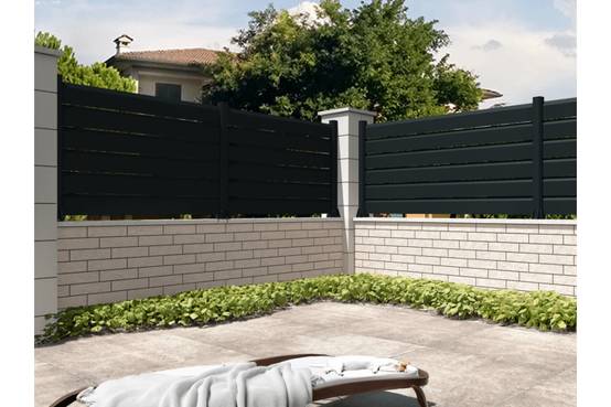 Ombrazur - Clôture Brise vue Gris anthracite L 1911 x H 1022 mm 7 lames OMBRAZUR - Imagen 2