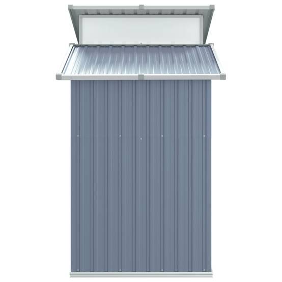 Helloshop26 - Abri de jardin cabane cabanon maison de stockage remise extérieur hangar outils robuste 270 x 130 x 208,5 cm acier galvanisé gris - Imagen 4