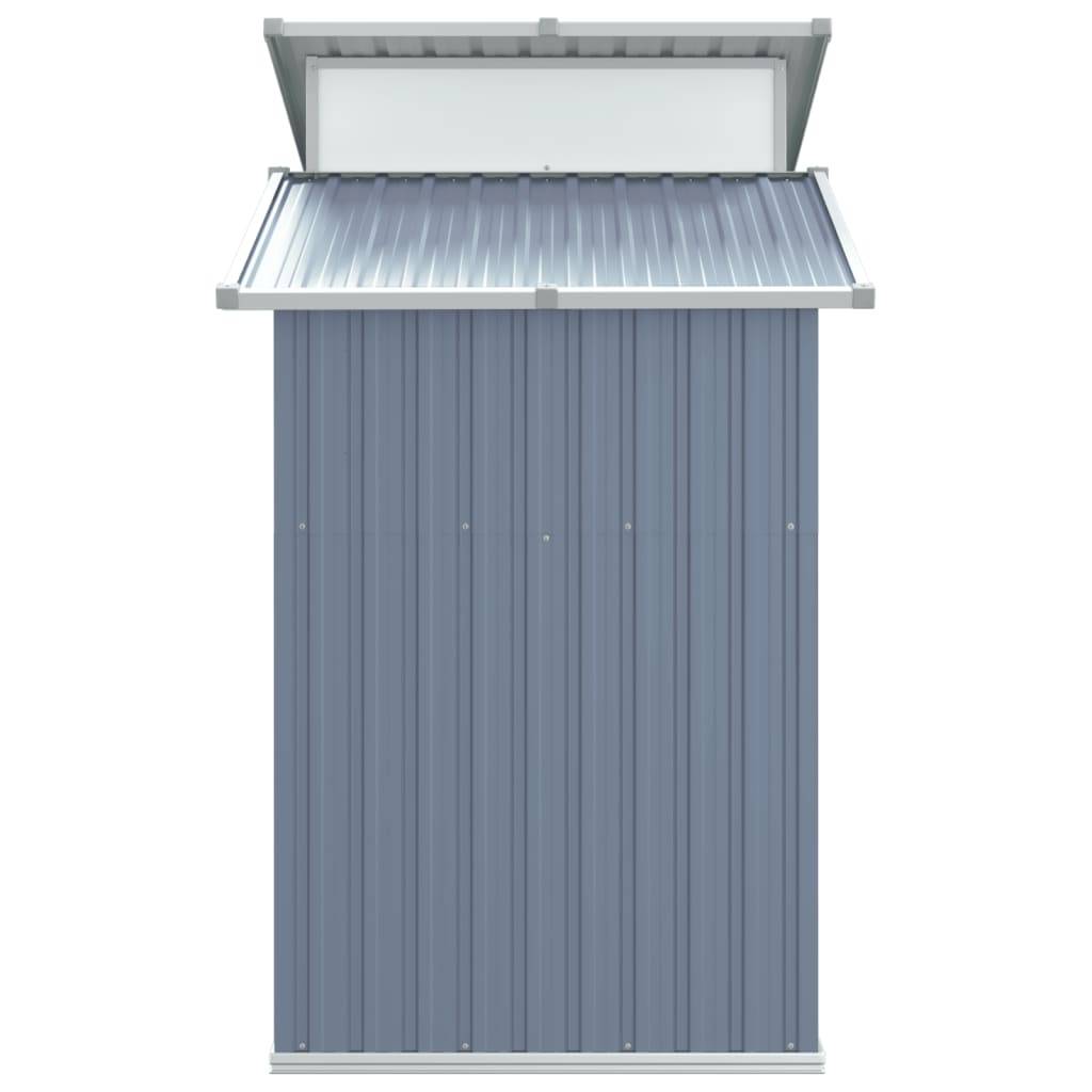 Helloshop26 - Abri de jardin cabane cabanon maison de stockage remise extérieur hangar outils robuste 270 x 130 x 208,5 cm acier galvanisé gris - Imagen 4