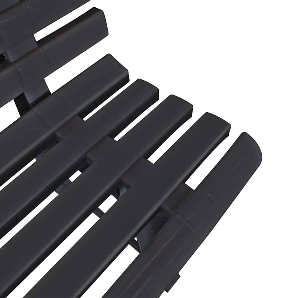 Vidaxl - Banc de jardin 145,5 cm plastique anthracite vidaXL 43585 - Imagen 5