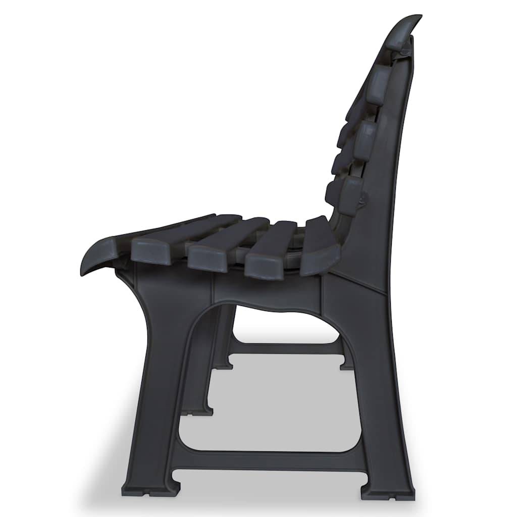 Vidaxl - Banc de jardin 145,5 cm plastique anthracite vidaXL 43585 - Imagen 4