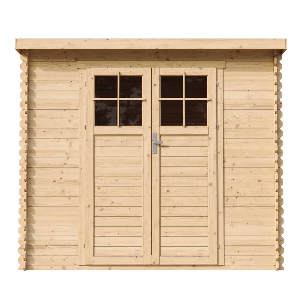 Timbela - Abri de jardin en bois l239xL144xH200cm / 2.63 m² avec porte verrouillable de haute qualité - 19 mm d’épaisseur - Timbela M310F - Imagen 4