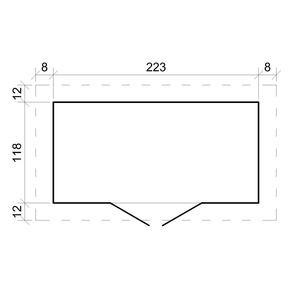 Timbela - Abri de jardin en bois l239xL144xH200cm / 2.63 m² avec porte verrouillable de haute qualité - 19 mm d’épaisseur - Timbela M310F - Imagen 7