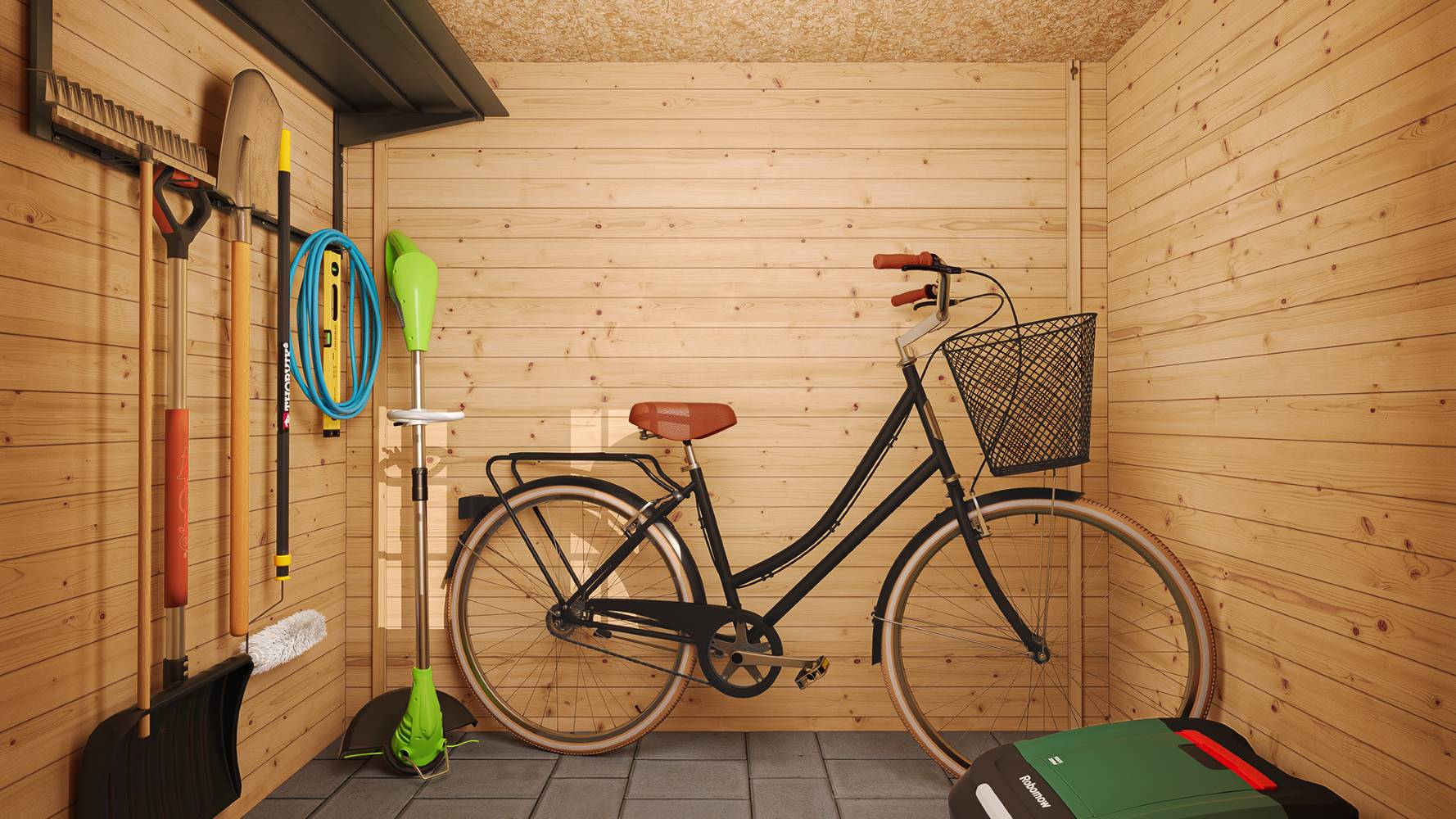 Timbela - Abri de jardin en bois l239xL144xH200cm / 2.63 m² avec porte verrouillable de haute qualité - 19 mm d’épaisseur - Timbela M310F - Imagen 2