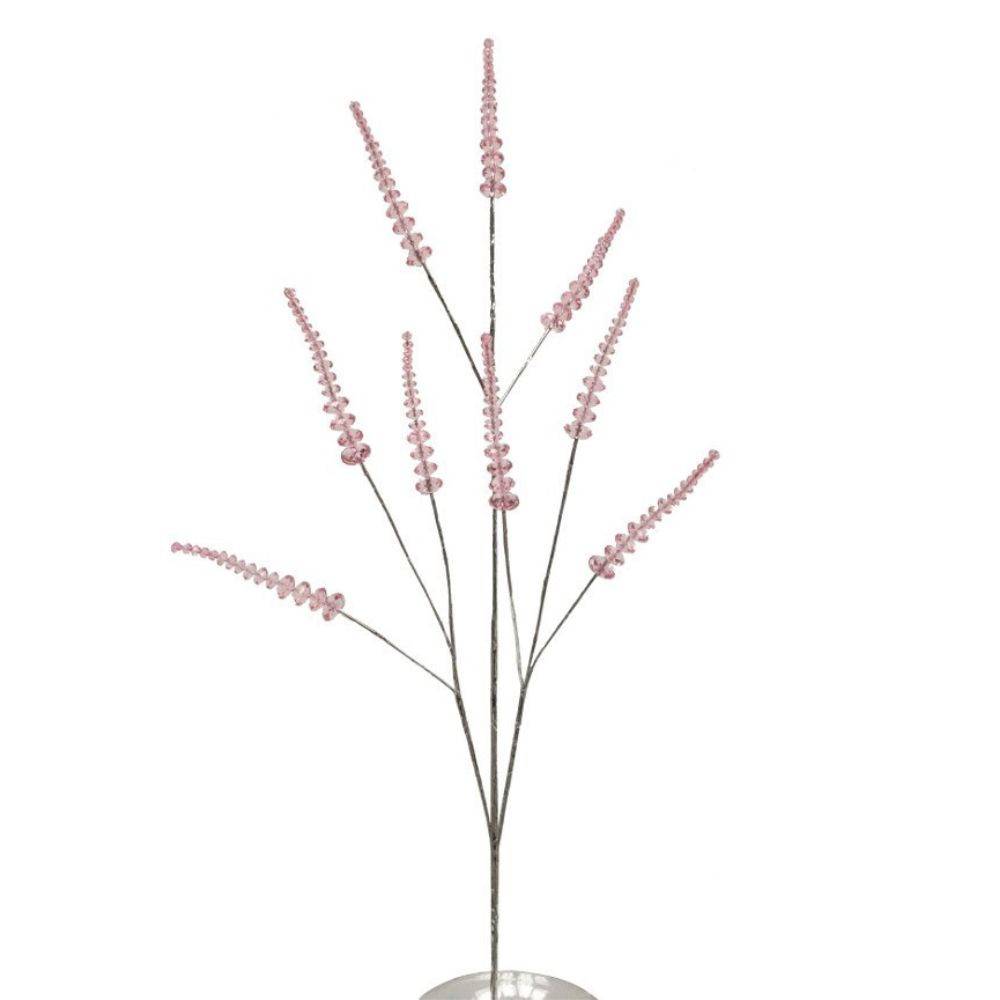 Branche de Fleurs «Cristal» en verre rose 90cm Chemin de campagne - Imagen 1
