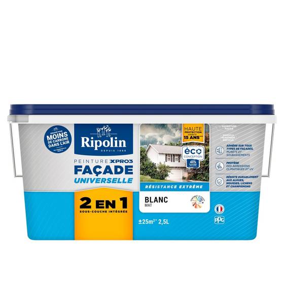 Ripolin - Peinture extérieure facade RIPOLIN blanc mat 2.5l - Image 1