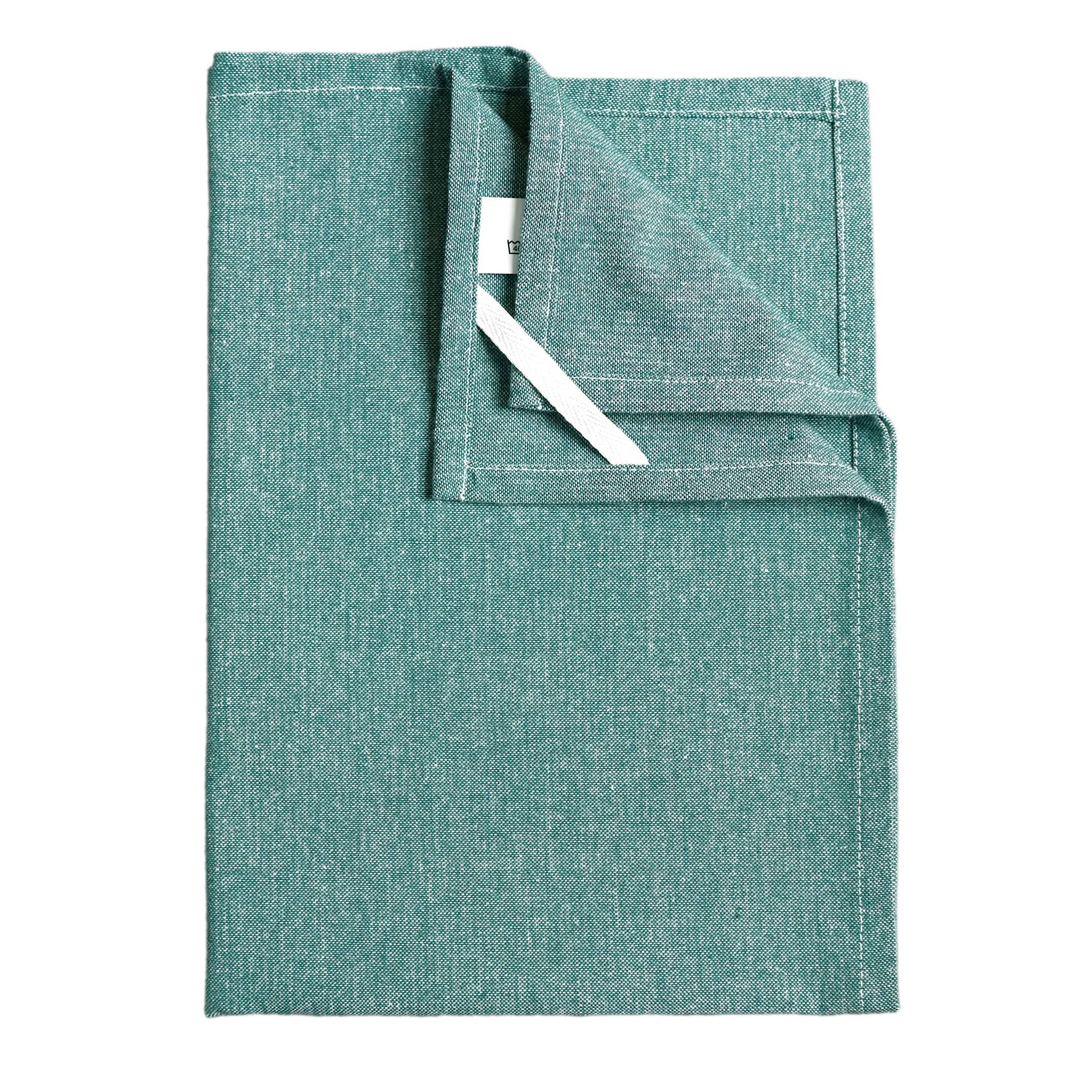 Home Maison - Torchon de cuisine en coton uni aspect tissé - HOME MAISON - Coton - Bleu - Image 1