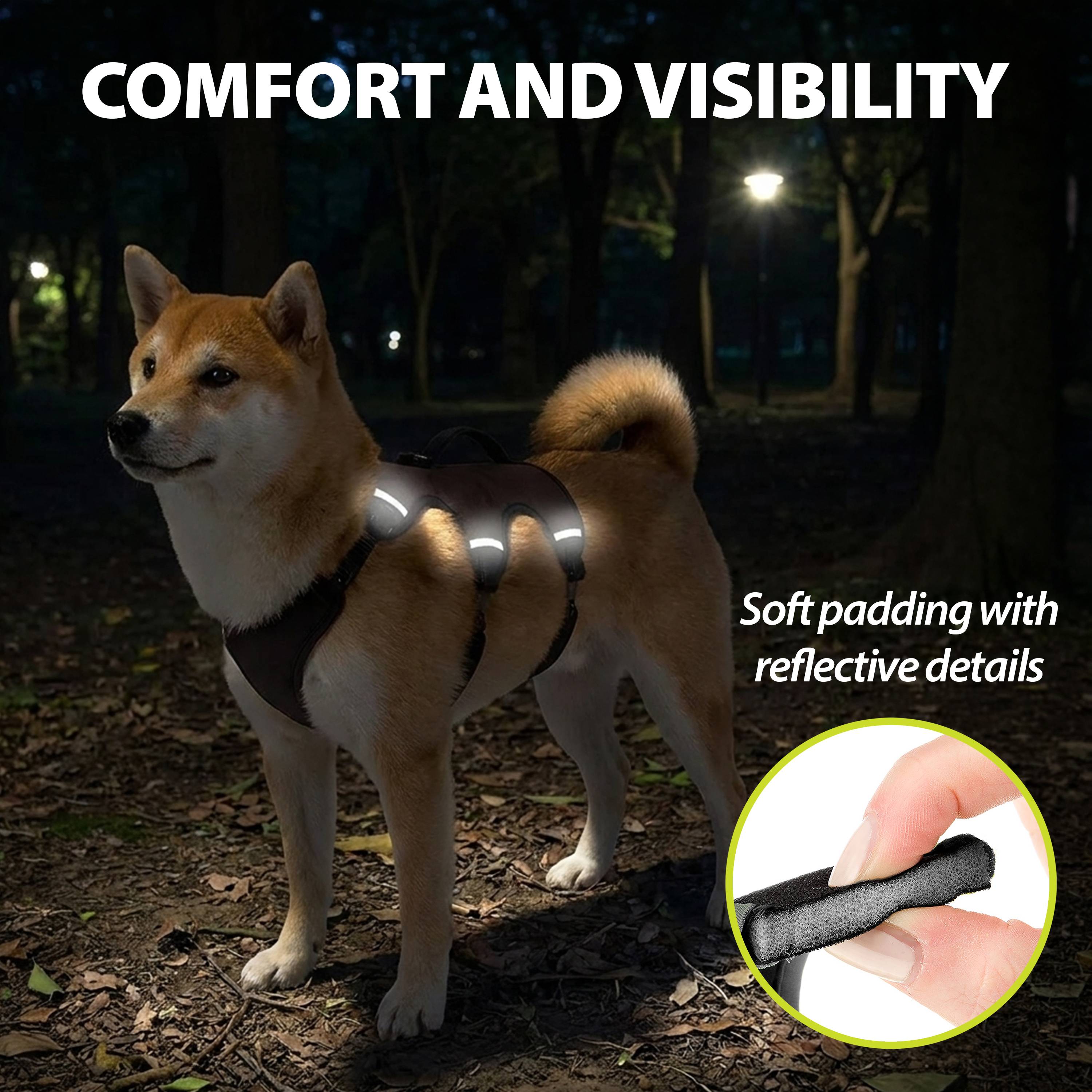 Ferplast - Ferplast Harnais Chien Réglable M Poitrail 55-65 cm avec Poignée, Marron - Imagen 9