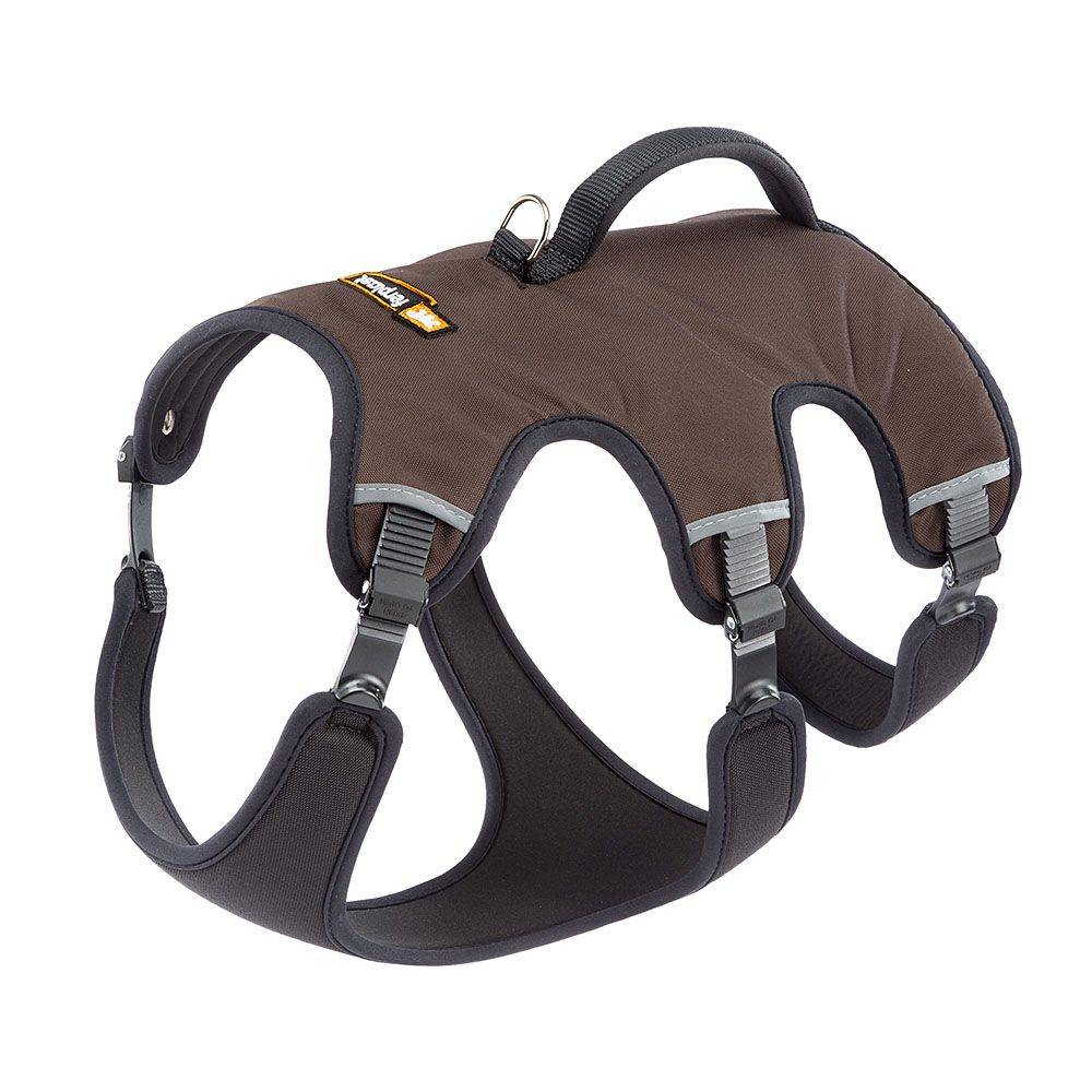 Ferplast - Ferplast Harnais Chien Réglable M Poitrail 55-65 cm avec Poignée, Marron - Imagen 1