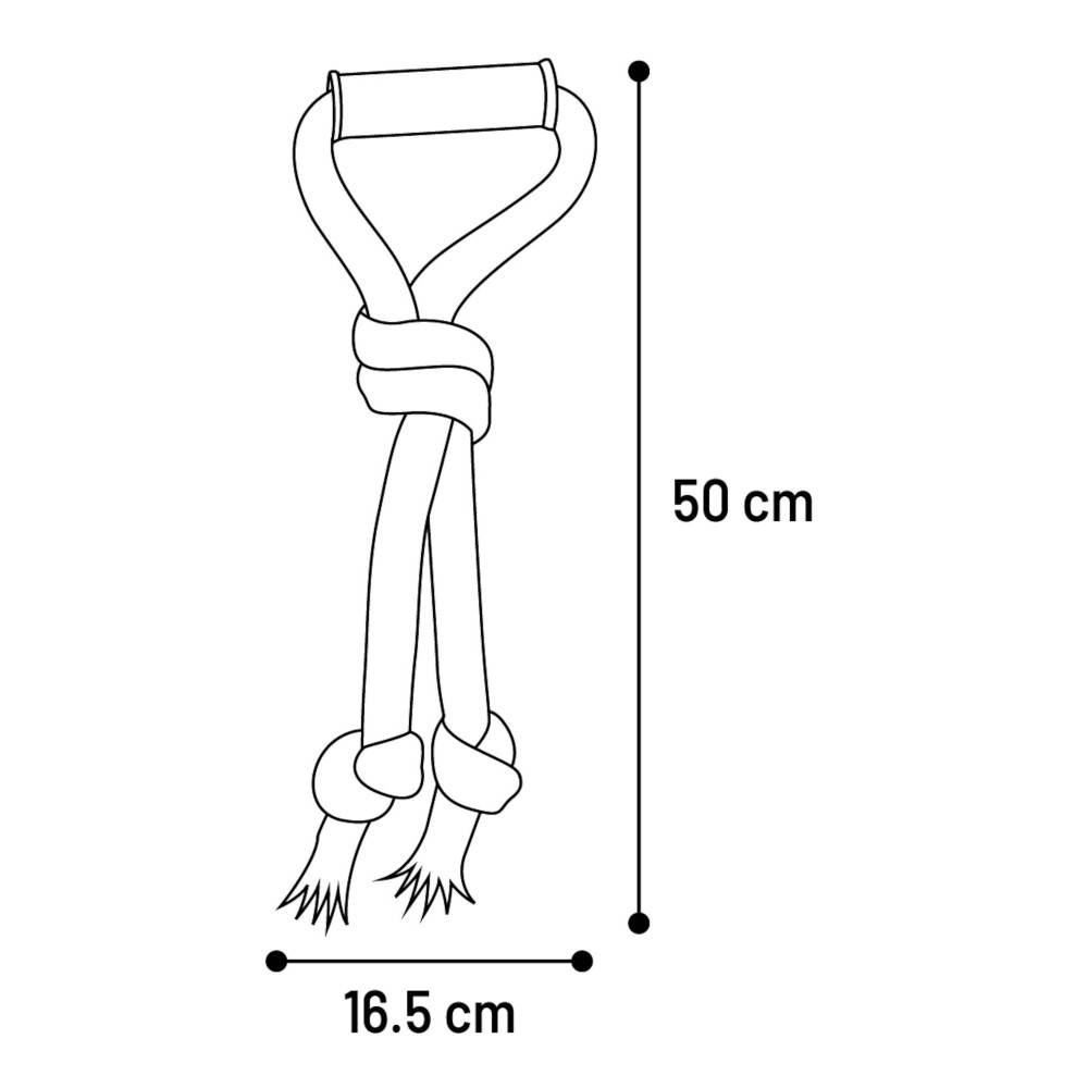 Jouet Corde à tirer avec 3 nœuds Camouflage 50 cm pour chien - Image 2