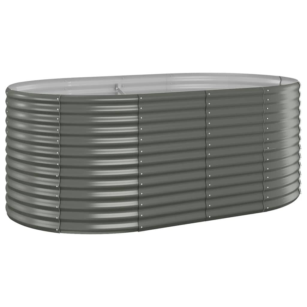 ComfortXL - Jardinière haute ovale acier galvanisé potager Gris 175x100x68 cm – ComfortXL Outdoor Living - Image 2