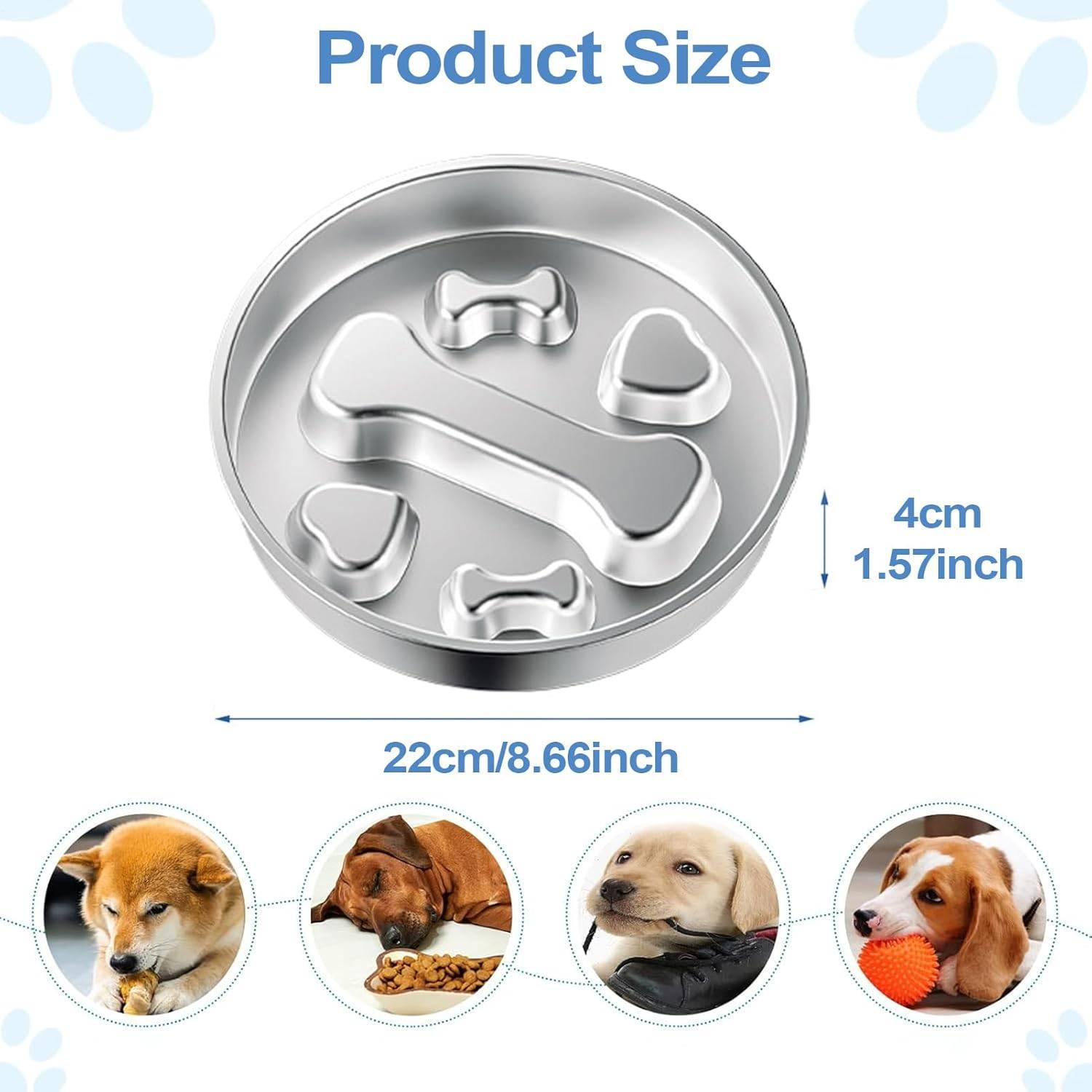 DtopbuyAge - Gamelle Anti-Glouton pour Chien - INOX Antidérapant DtopbuyAge - Image 4