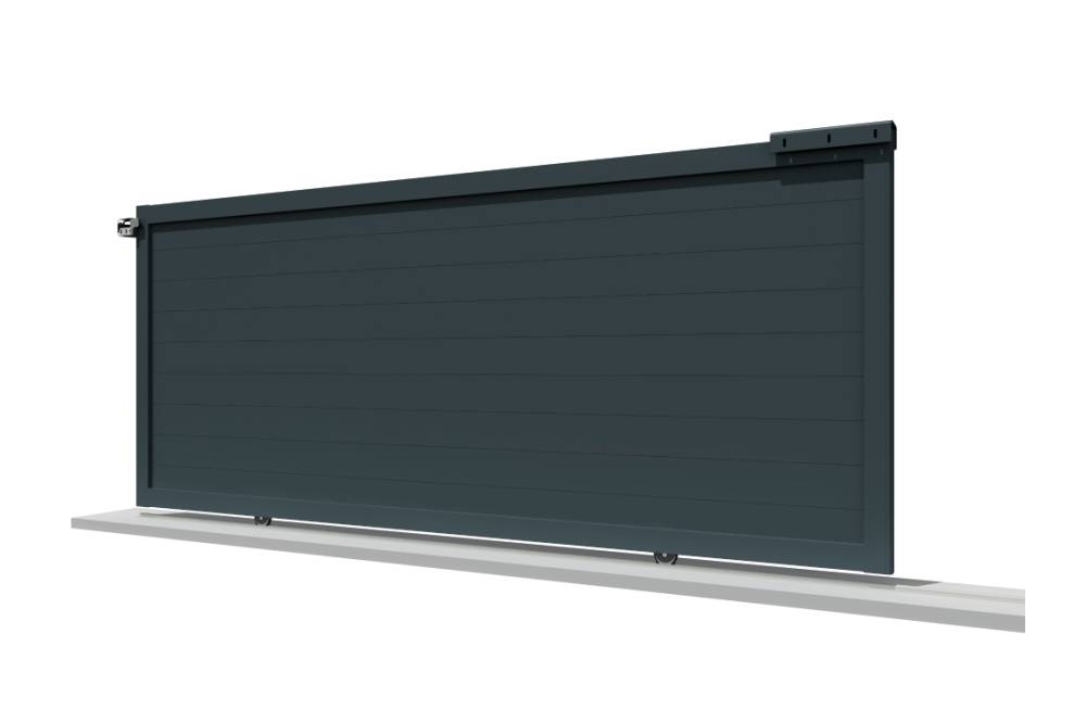 Ombrazur - Portail coulissant plein Gris anthracite L 3000 x H 1843 mm Motorisé OMBRAZUR - Imagen 1