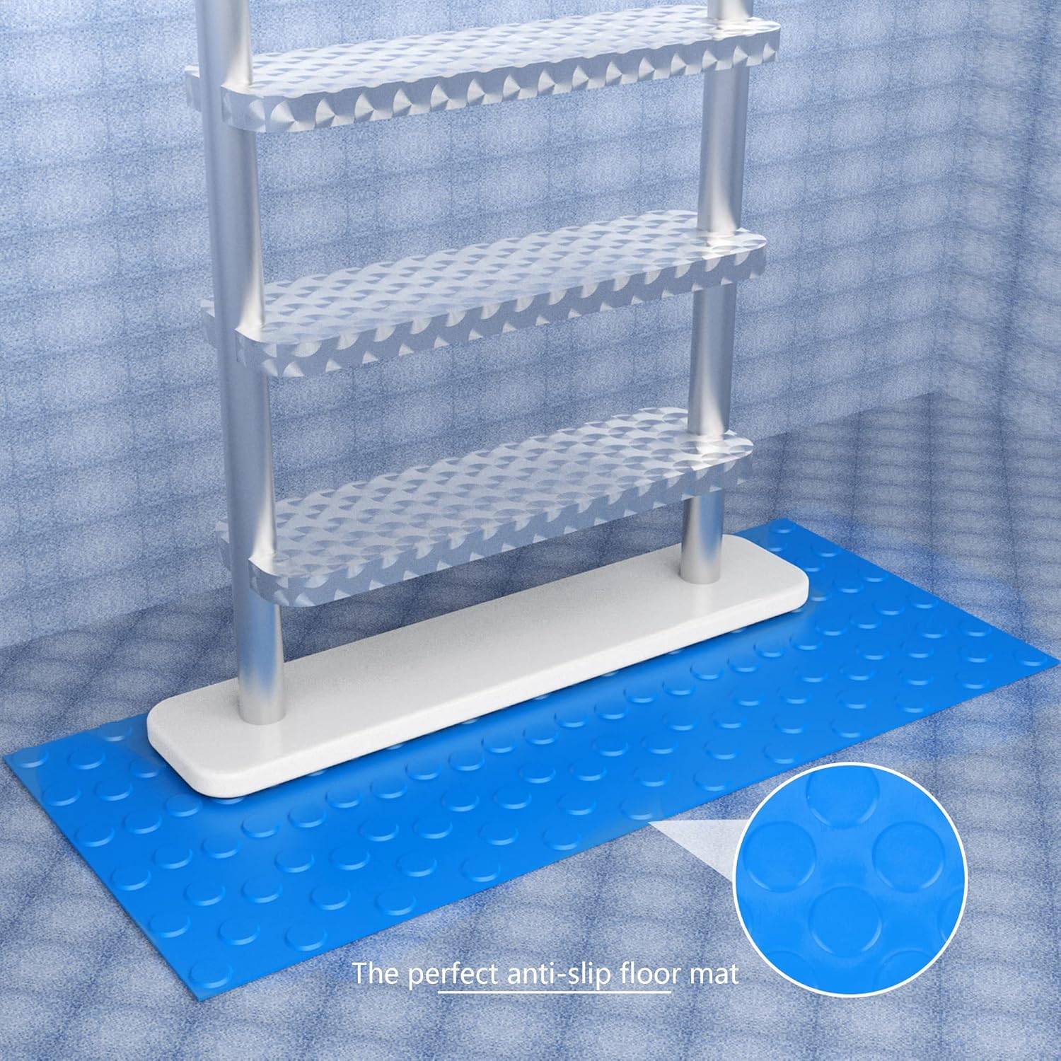 Accessoires de piscine,Tapis d'échelle de piscine, tapis de piscine antidérapant, tapis d'escalier de piscine,23×60 cm.-Lytech - Image 4