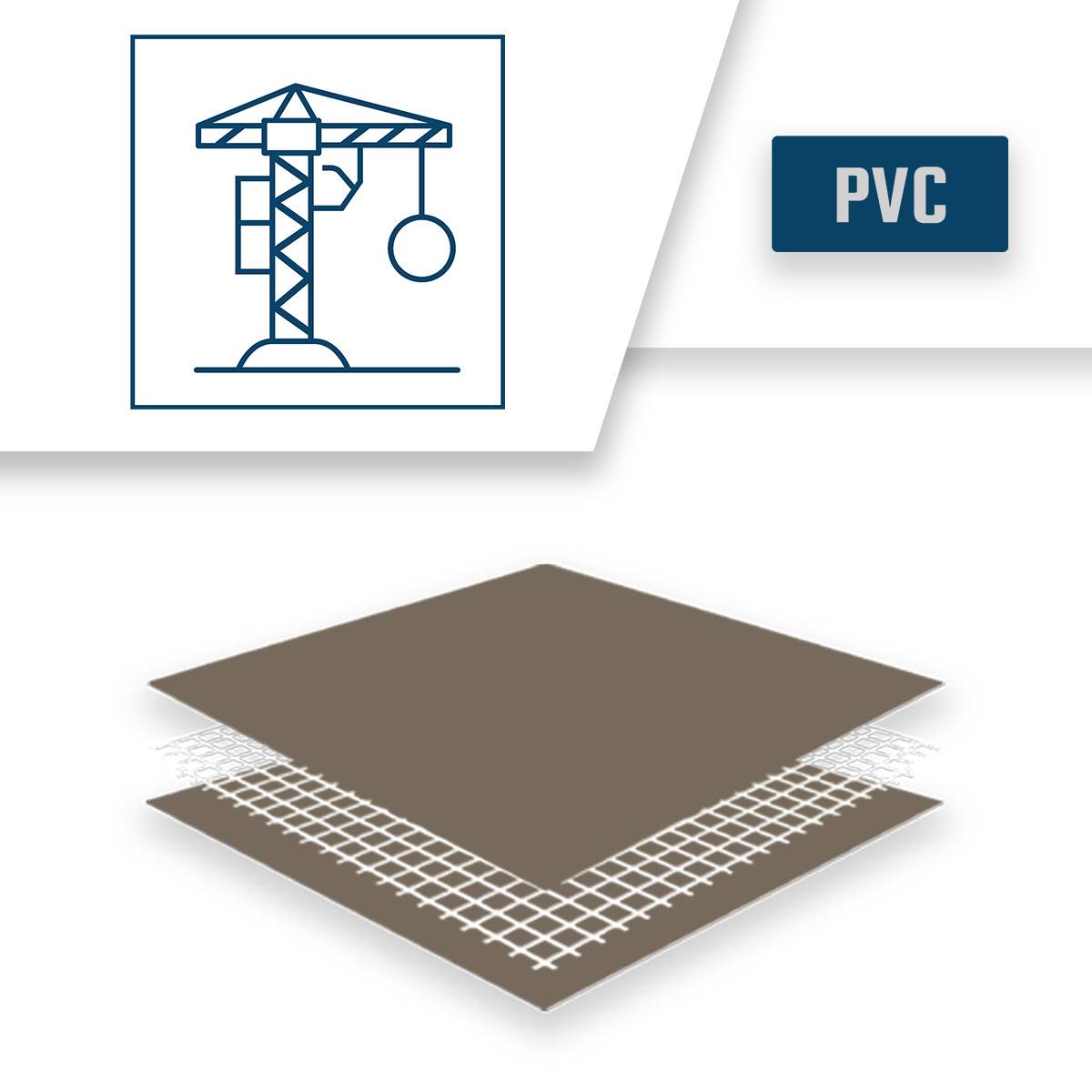 Bâche de Chantier 5x6 m LP640CH Taupe - Garantie 8 ans - Bâche de protection étanche en PVC pour Travaux TECPLAST - Imagen 5