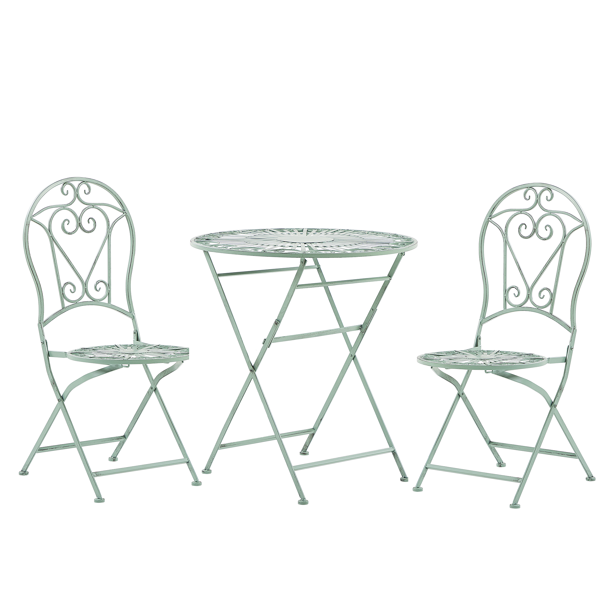 Beliani - Set de bistrot, 2 Personnes Métal Vert clair TRENTO - Beliani - Imagen 2