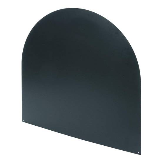 Plaque de protection de sol Acier Noire Demi ronde 84 x 84 cm Épaisseur 2 mm 10.7 kg pour Poêles - Image 2