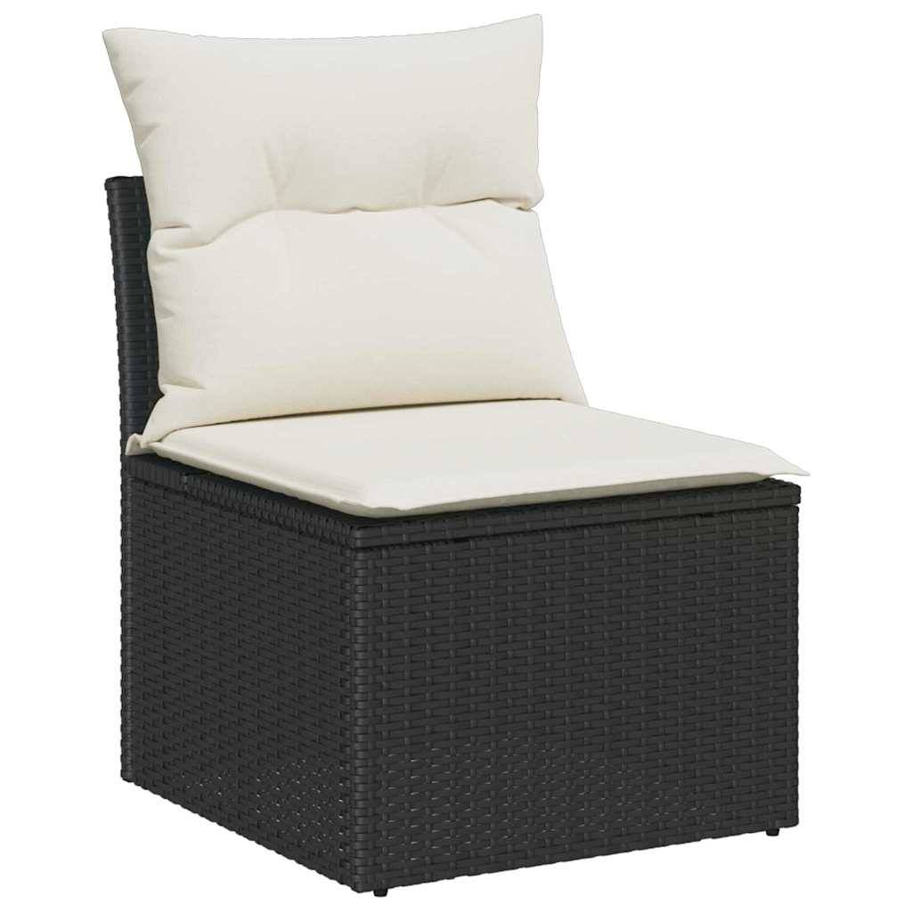 Salon de jardin 8 places en polyrotin modulable pour réception en extérieur Noir – ComfortXL Outdoor Living - Image 5
