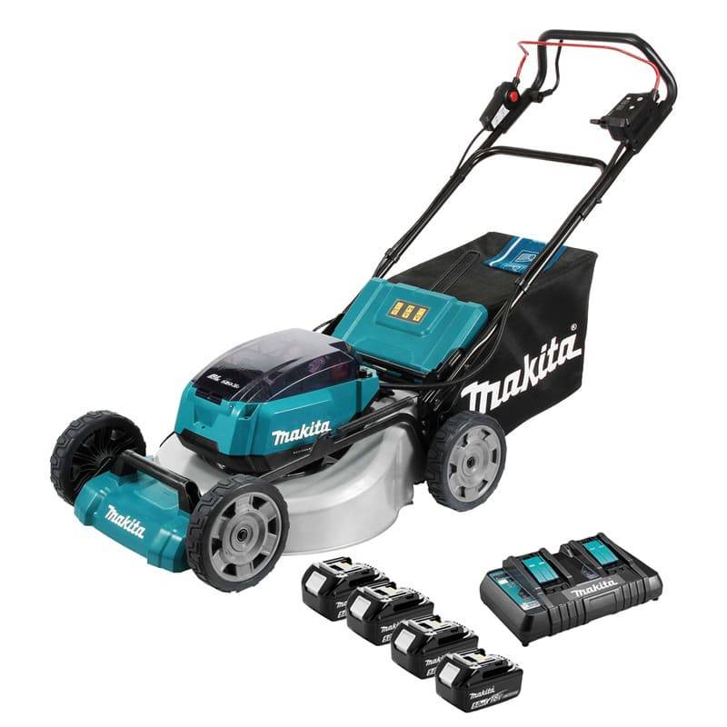 Tondeuse auto-tractée 36V 36V (2X18V LXT) - MAKITA - avec 4 batteries 18V 5.0Ah - DLM532PT4 - Image 1