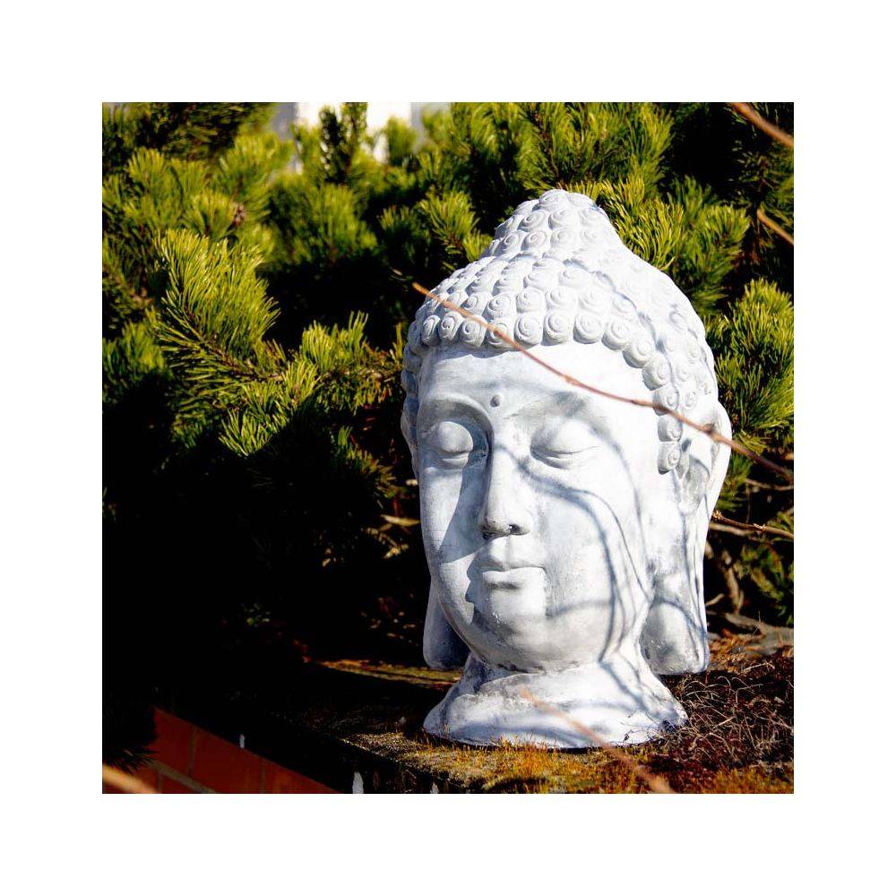 Aubry Gaspard - Tête de Bouddha fibre de ciment - Imagen 2