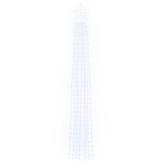 Guirlande Sapin de Noël Cascade 320 LED avec Étoile Déco Jardin 3.75m Blanc Froid – ComfortXL Outdoor Living - Image 4