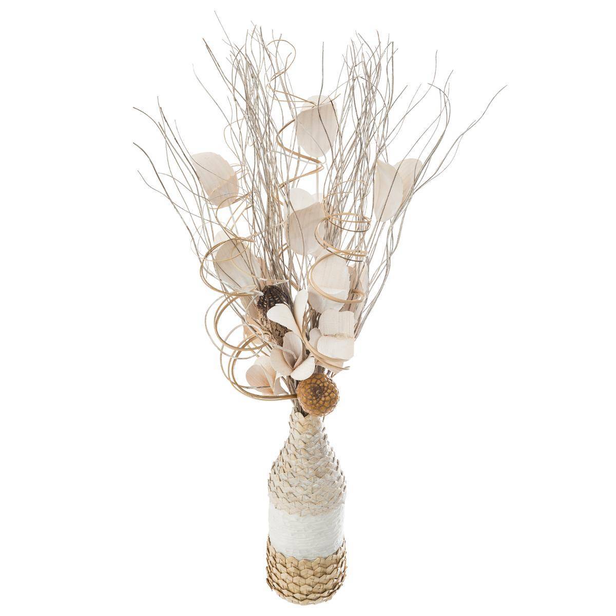Atmosphera - Composition florale artificielle vase osier H50cm - Atmosphera Créateur d'intérieur - Image 1