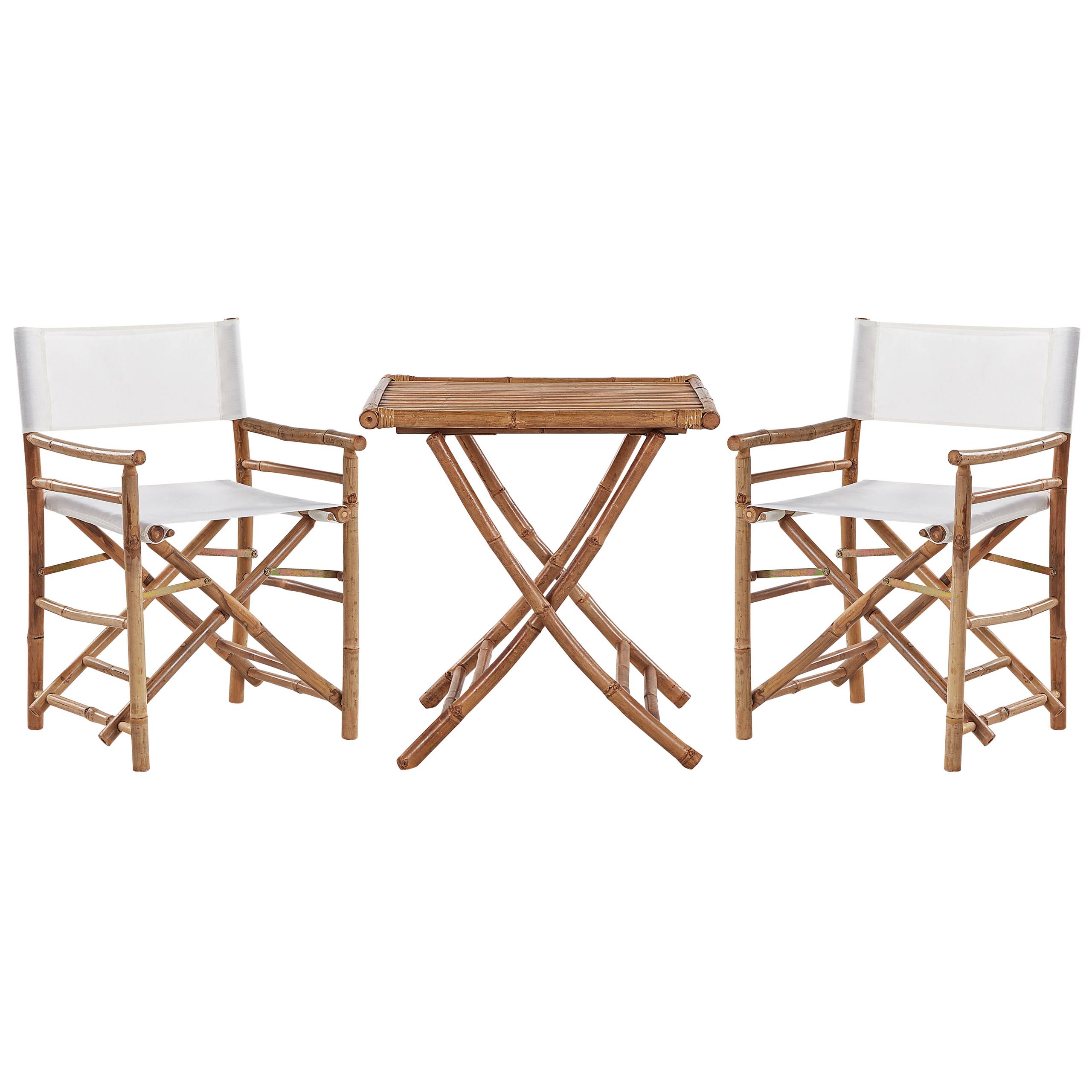 Beliani - Set de bistrot, 2 Personnes Bambou Marron MOLISE - Beliani - Imagen 2