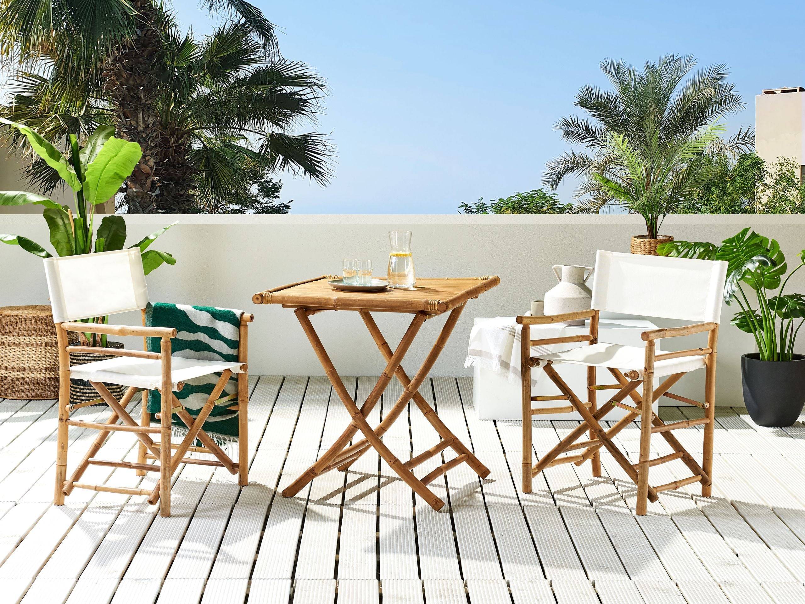 Beliani - Set de bistrot, 2 Personnes Bambou Marron MOLISE - Beliani - Imagen 1