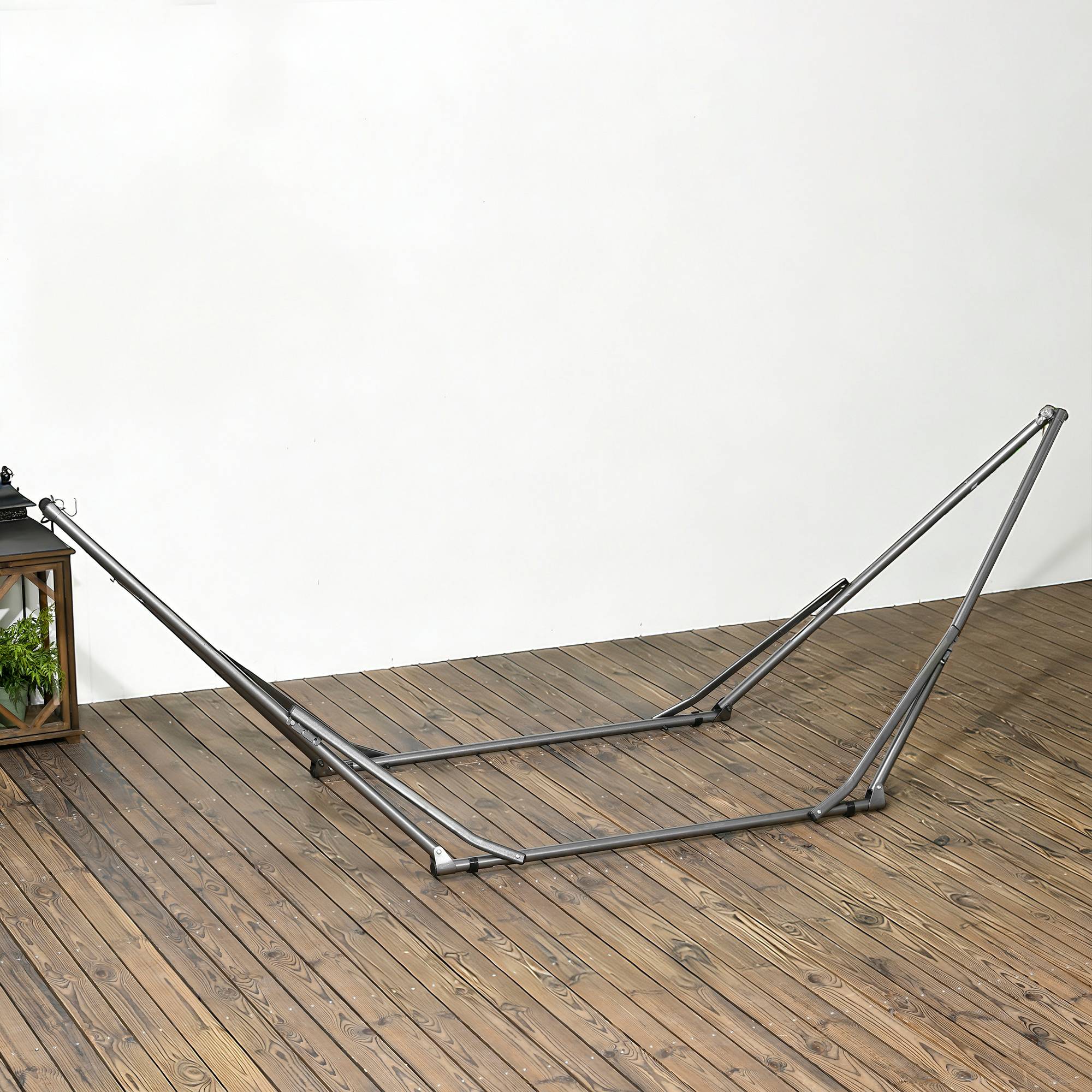 Stand hamac 2-en-1, résistant aux intempéries, séchoir, 290 cm x 92 cm x 88 cm, noir - Image 9