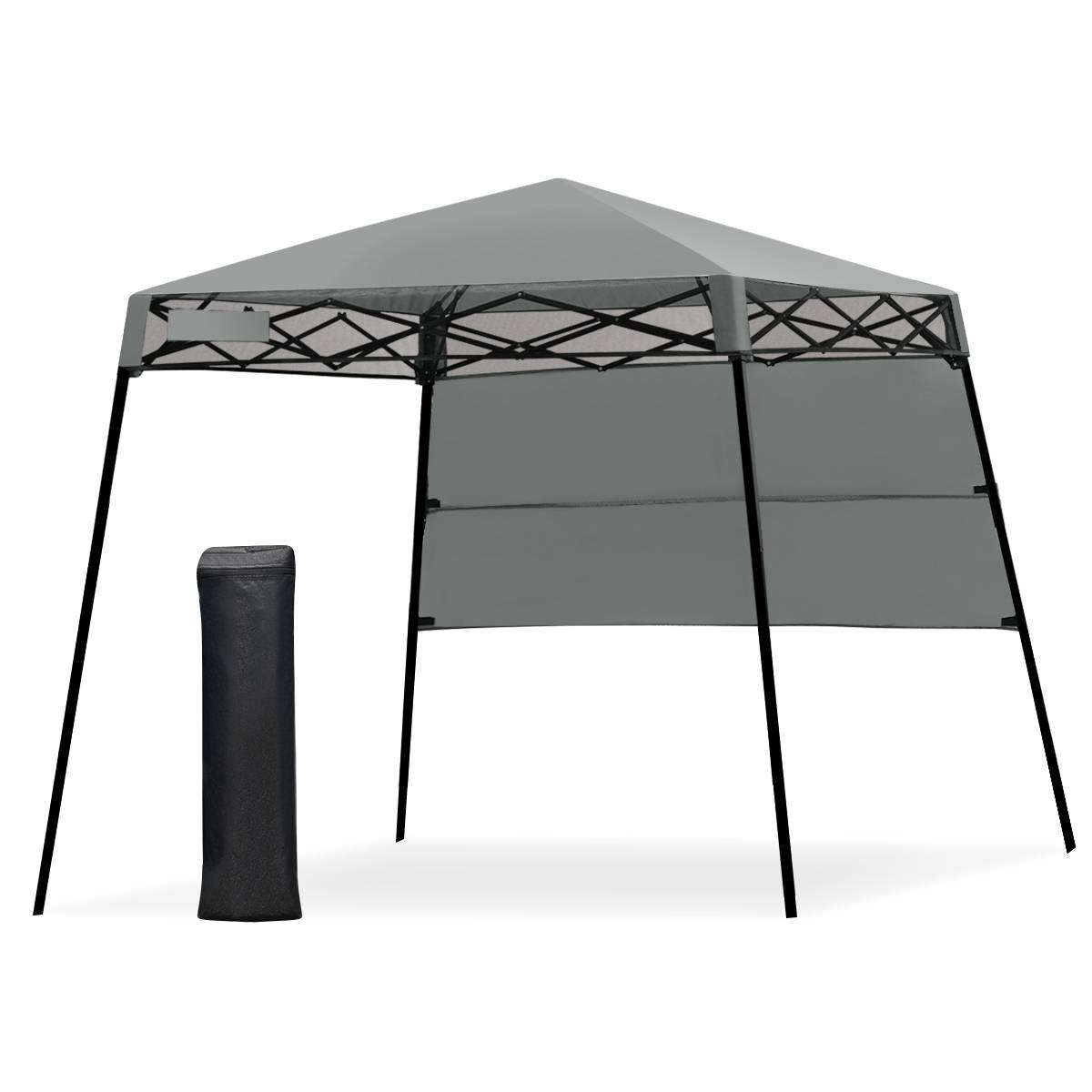 Maison Chic - Tonnelle Pliante 182 x 182 cm Protection Solaire Portable et Léger Abri avec Sac à Dos pour Camping Fête Barbecue Jardin Patio Plage Gris F404R