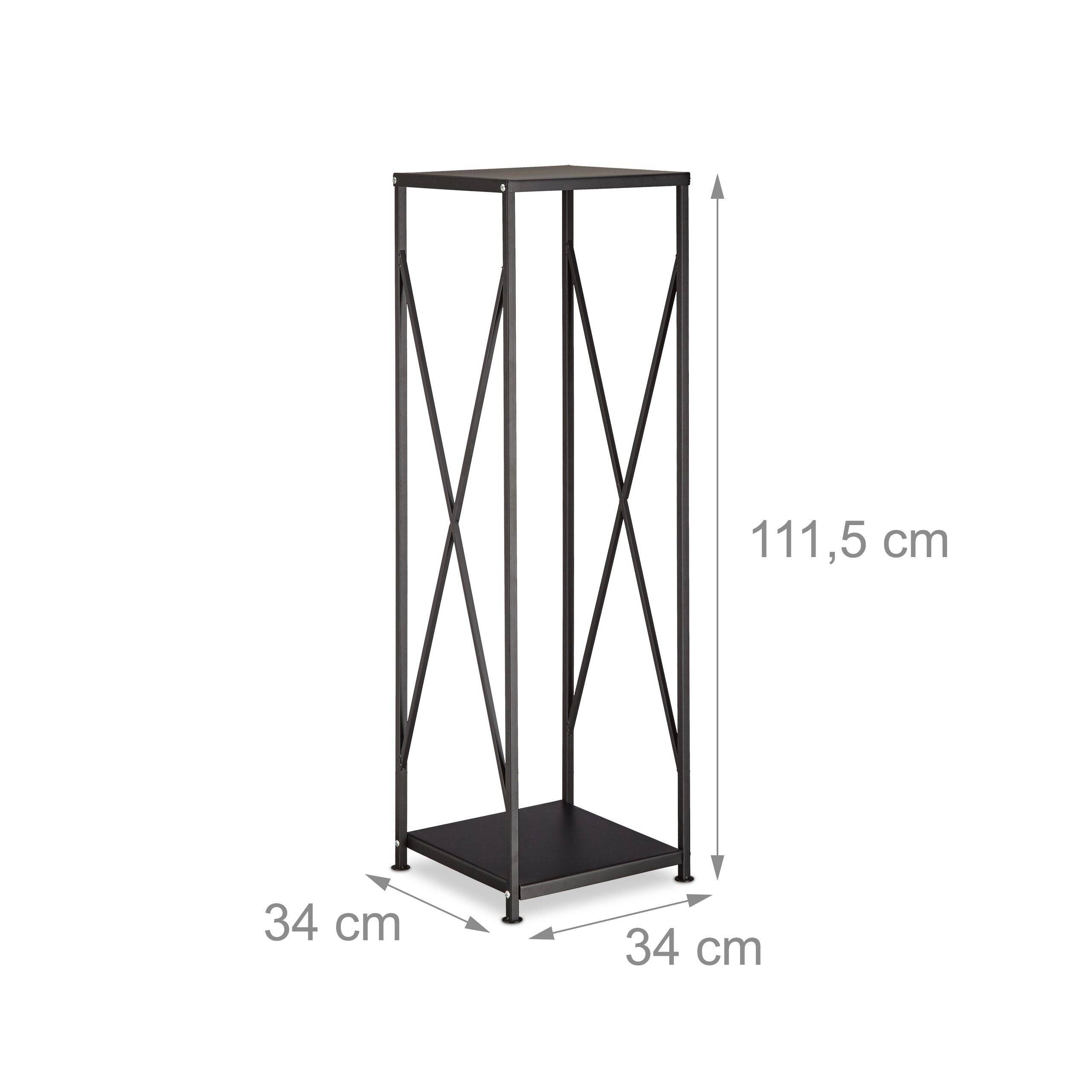 Helloshop26 - Étagère de cheminée acier 111 cm noir - Imagen 1
