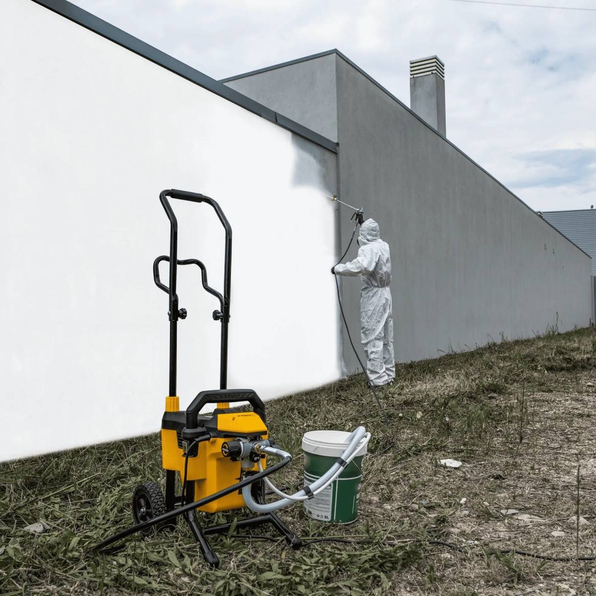 Pulvérisateur de peinture 850W Sans air comprimeré 227 Bar Tuyau 7.5m Station Peintures Lasures Vernis VITO - Imagen 2