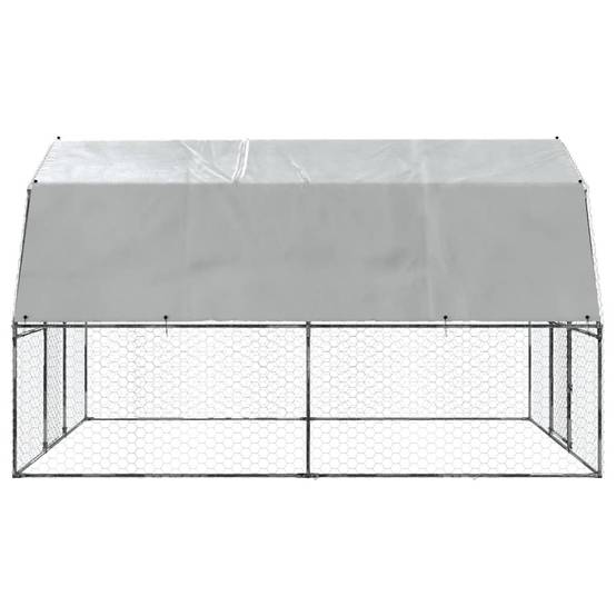 Vidaxl - Cage à poules avec toit et porte argenté acier galvanisé vidaXL 3294911 - Image 6